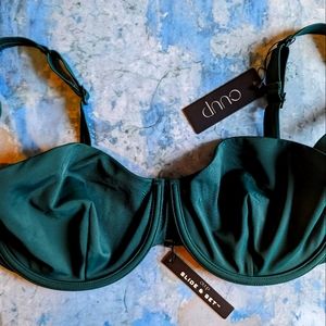 CUUP The Balconette Swim Top. Jungle. Size 17.